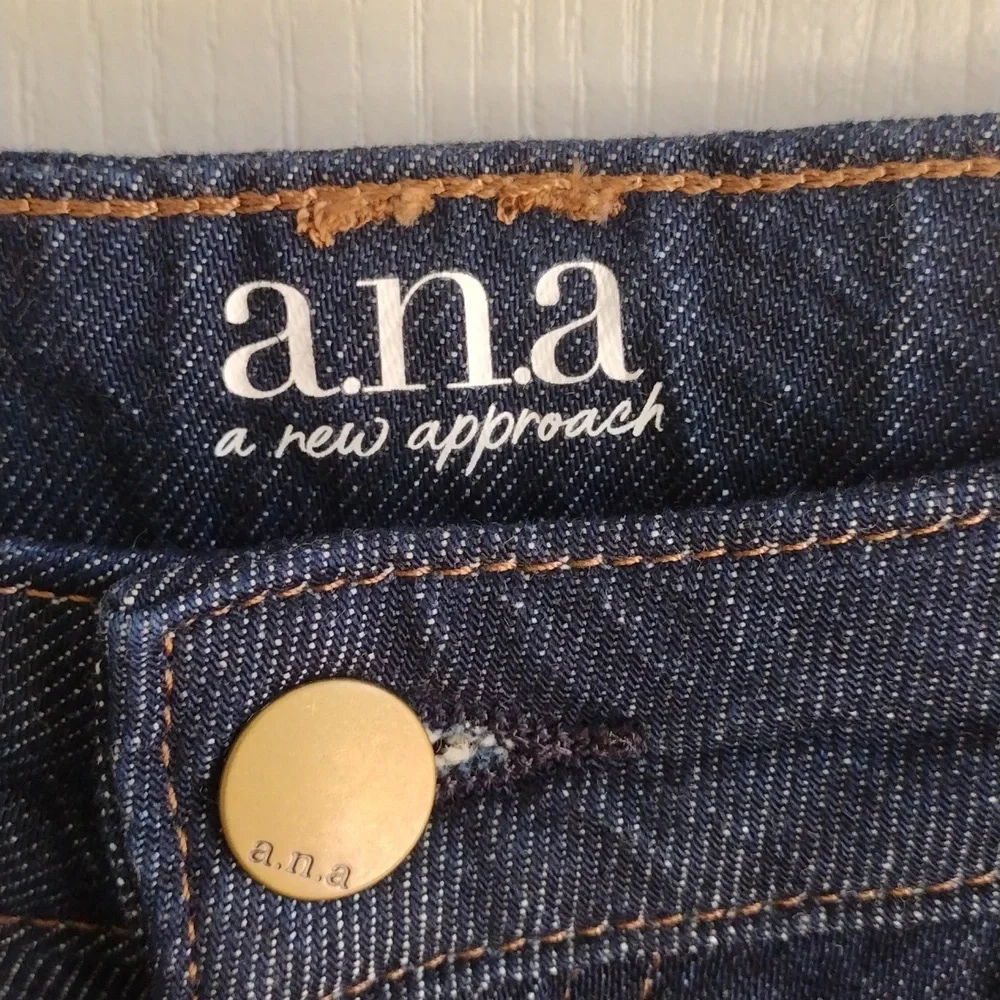 a.n.a Pleated Womens High Rise Relaxed Fit Wide Leg Jean, Size 12 - Picture 6 of 10